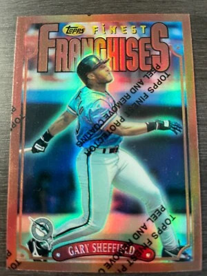 1996 Topps Finest Refractor Gary Sheffield #309 Franchises Refractor - Image 1 of 2