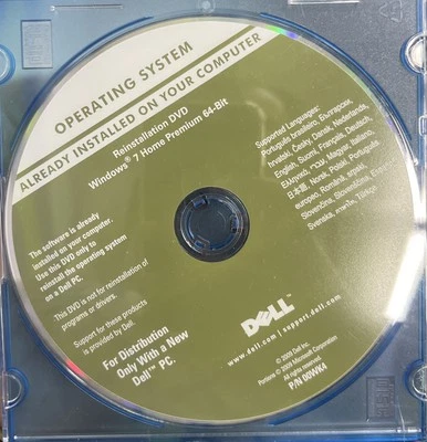 Microsoft Windows 7 Home Premium Multilingual 64-Bit Reinstallation DVD (00WK4) - Image 1 of 4