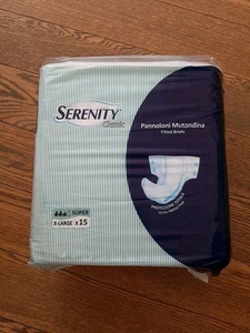 15x4=60 Serenity Classic X-LARGE 3 Gocce Pannoloni Mutandina Maxi Taglia Large - Foto 1 di 3