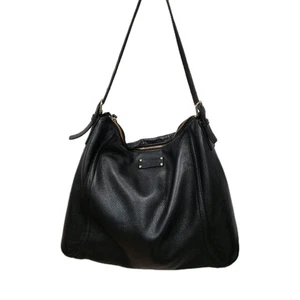 Kate Spade Handtasche schwarz Pebbled Leder Schultertasche große Handtasche - Bild 1 von 12