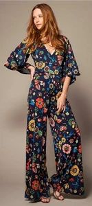Mono Floral Boden Icons Evelyn Talla UK 18 Preloved A1 - Imagen 1 de 6