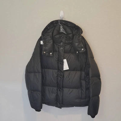 Coach Down Puffer Jacket Coat Hooded Black Women Size L - Image 1 of 4