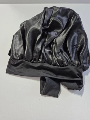 Gorra de dormir unisex satinada gorra sombrero de una sola capa cubierta de seda con correas nueva con etiquetas Foto 1 de 4