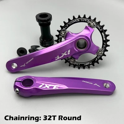 MTB Road Bike Crankset crank arm 170mm BB Narrow Wide Single Chainring 32 34T - Image 1 of 4