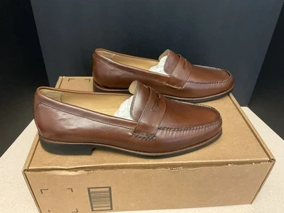New! Mens Johnston Murphy Ainsworth Sheepskin Penny Loafers. Size 12 Wide. - Image 1 of 4