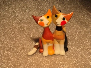 Goebel Rosina Wachtmeister  Pair of  Cats  7.5  cm Tall - Picture 1 of 5