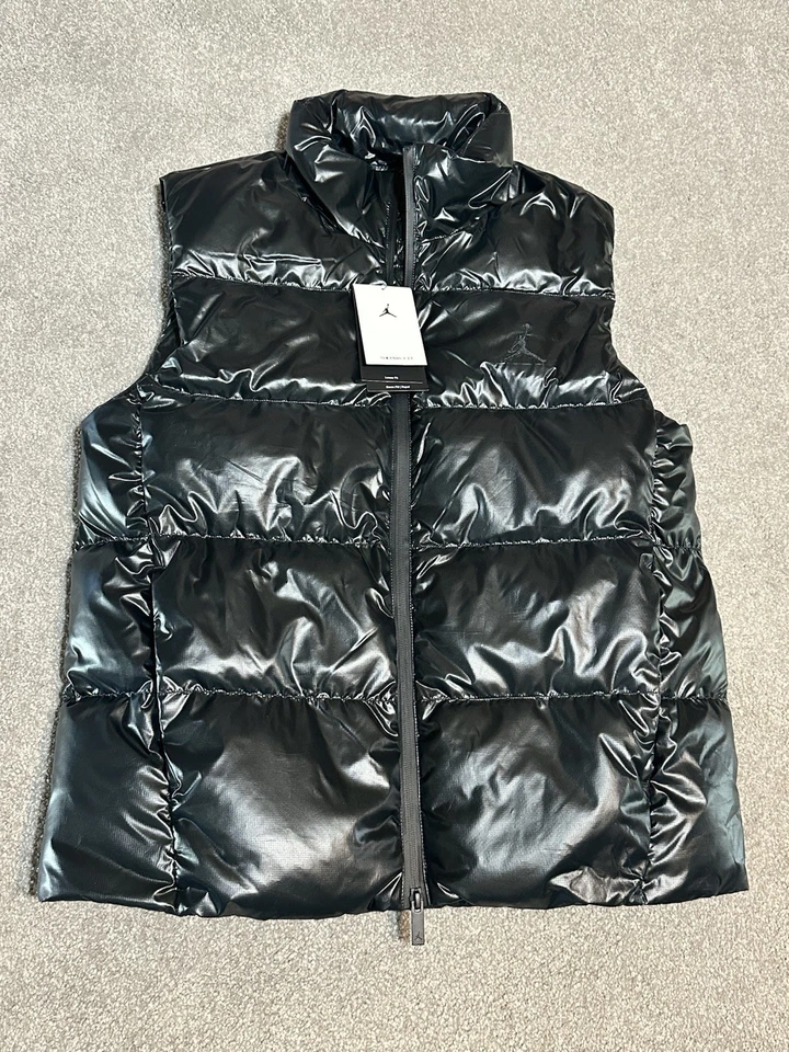 Nike Air Jordan Flight Therma-Fit Black Down Fill Vest Men's XL FV7273-010