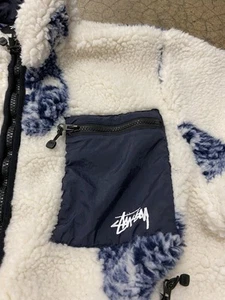 Stussy Zip Up Fleece Sherpa Jacket Large - Picture 1 of 8
