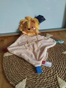 Doudou plat lion orange jaune Gifi neuf - Picture 1 of 4