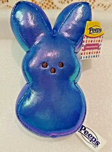 PEEPS BLUE IRIDESCENT Easter BUNNY NWT 2025 6” - Picture 1 of 3