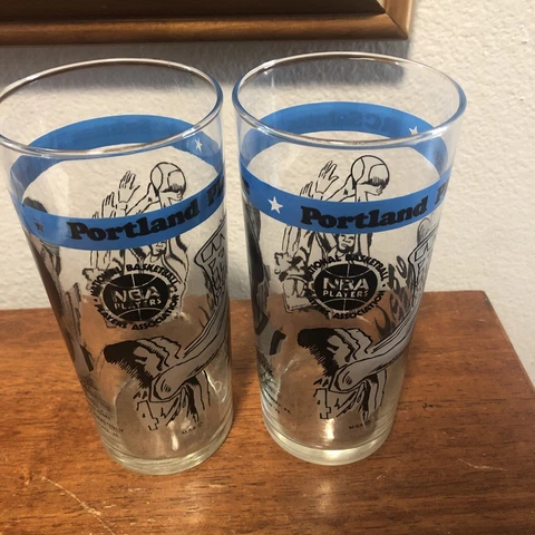 Dairy Queen RC Cola Portland Trail Blazers Glass 1977 The Champs Lot Of 2 Cover