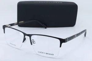 Lucky Brand VLBD320 Black Square Men Half Rim 53-15-145 Eyeglasses Frames - Picture 1 of 6