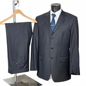 Ermenegildo Zegna Prestige Charcoal Grey Pin Stripe 2 Piece Suit 42L W34" - Picture 1 of 10