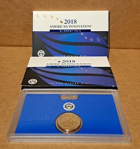 2 Sets 2018 U.S. Mint American Innovation  / BOX - COA Cover