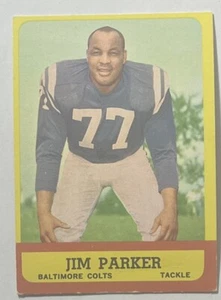 1963 TOPPS JIM PARKER #5 BALTIMORE COLTS SOFT CORNERS LOW GRADE CREASE - Picture 1 of 3