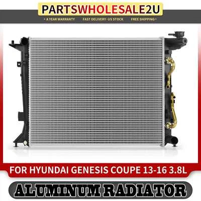 Primary Radiator w/ Trans Oil Cooler for Hyundai Genesis Coupe 2013-2016 3.8L - Image 1 of 4