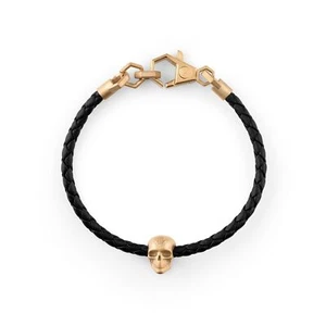 Philipp Plein Pulsera Hombre Cuero Acero Inoxidable IP Oro Vinculados PJYEA14BU - Imagen 1 de 6