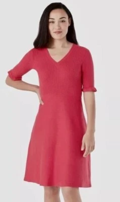 Платье-свитер Kate Spade New York новое без ценников розовое хлопковое шелковая смесь женское размер S - Изображение 1 из 4