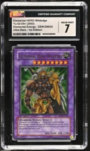2005 YUGIOH 1ST EDITION ELEMENTAL HERO WILDEDGE ULTRA RARE EEN-EN035 CGC 7 - Picture 1 of 2