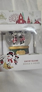 Disney Store 2019 MICKEY UND MINNIE MOUSE HOLIDAY SCHNEEKUGEL Weihnachten Glitzer - Bild 1 von 4