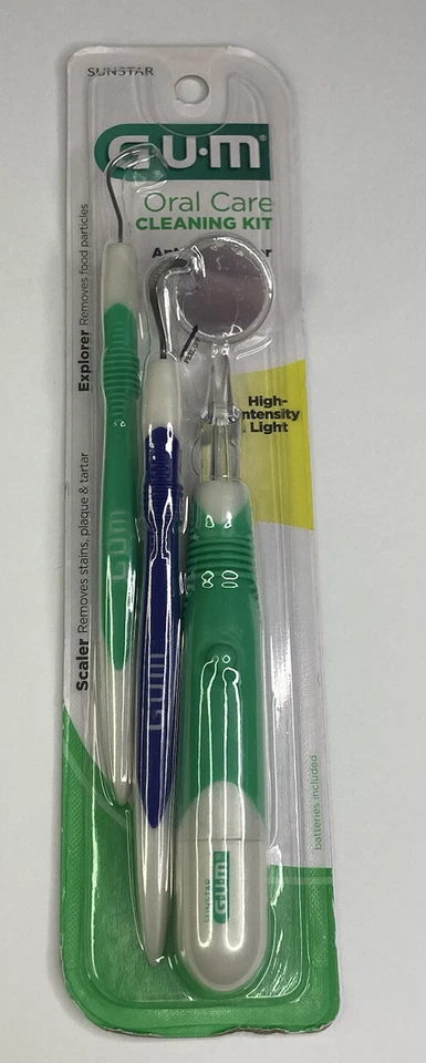 Sunstar G.U.M. Kit de cuidado bucal con espejo iluminado - Nuevo en paquete Foto 1 de 2