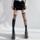 Chaussettes longues japonaises gothiques punk femmes filles filet de pêche sur genou cosplay sexy