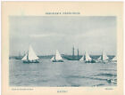Yacht Racing On The Solent Antique Print Picture Old Victorian 1900 BPF#1218