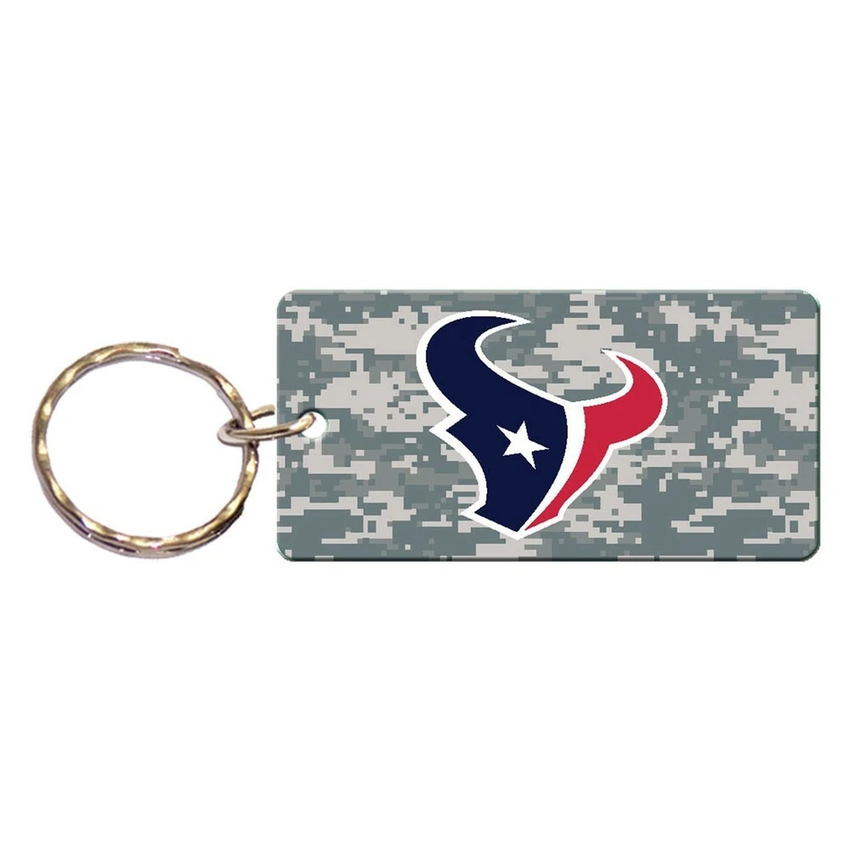 HOUSTON TEXANS DIGITAL CAMO RECTANGLE ACRYLIC KEY RING NEW WINCRAFT 🏈 - Image 1 of 1
