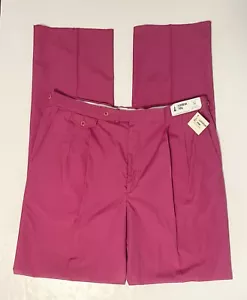 London Fog Golfhose Herren 38 Pink Style 217R Plissee Raw Hem NEU NOS Vintage - Bild 1 von 17