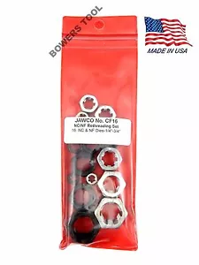 Jawco 16pc CF16 Rethreading Die Set NF-SAE & NC-USS 1/4-3/4in Thread Restore USA - Picture 1 of 1
