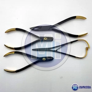 4x Distal End Ligature TC Wire Cutter Mathieu Needle Holder Weingart Orthodontic - Foto 1 di 11
