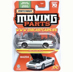 Matchbox Moving Parts Serie Series 1988 MAZDA RX-7 White 2023 Diecast 1:64 NEW - Imagen 1 de 1