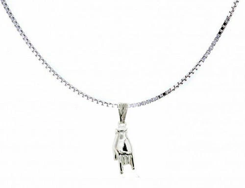 Серебряный 925 родия покрытием Lucky Horn вручную ожерелье подарок для мужчин и женщин - Изображение 1 из 1