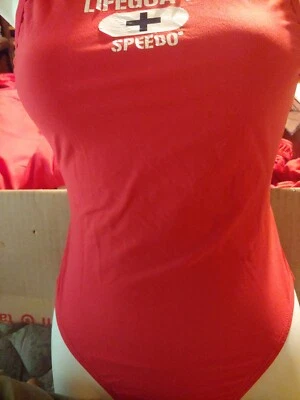 Mujeres 6 32 Rojo Una Pieza Salvavidas Traje de Baño Speedo Pequeño Extra Bikini Foto 1 de 4