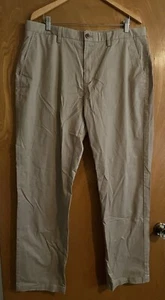 NEW Kirkland Men's Chino Standard Fit Flat Pants Straight Leg 38x34 Khaki Tan - Picture 1 of 7