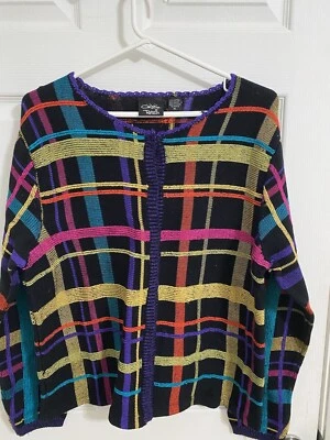 Cárdigan Vintage Christina Rotelli Colorido - Algodón y Rayón - XL Foto 1 de 4