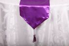SATIN TABLE RUNNER WITH TASSEL DECORATIVE TABLE/BED  PARTY WEDDING DINING 