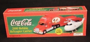 COKE COCA COLA 2000 HOLIDAY SANTA HELICOPTER CARRIER CAB TRAILER LIGHTS UP - Picture 1 of 9