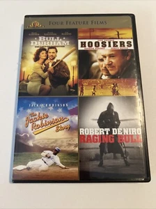 Four Feature Films: Bull Durham /Hoosiers / Jackie Robinson Story /Raging Bull - Picture 1 of 4