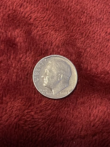 1968 Roosevelt Dime No Mint Mark Cover