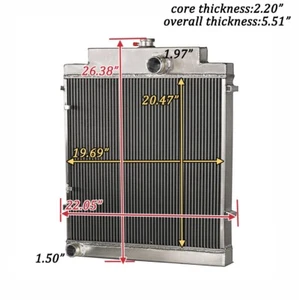 Aluminum Tractor Radiator Fits Massey Ferguson 375 383 390 393 398 399 1695721M2 - Picture 1 of 8