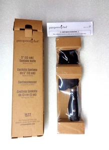PAMPERED CHEF 5” SANTOKU KNIFE #1577 GERMAN STEEL, NEW SEALED - Picture 1 of 3