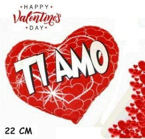 SAN VALENTINO AMORE CUORE IN PELUCHE TI AMO PLUSH HEART 22 CM STAMPA - Imagen 1 de 1
