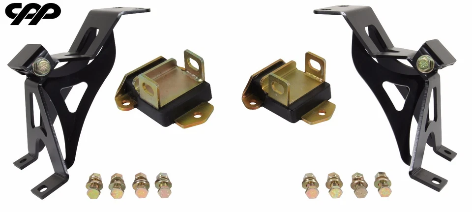 Soportes de motor de bloque grande para camioneta Chevy C10 GMC 63-72 454 427 396 con almohadillas de polietileno Foto 1 de 4