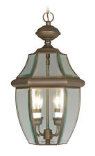 Livex Lighting 2255-07 Monterey 2 Light 11 Inch Bronze Outdoor Pendant Lantern