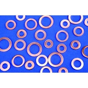 5Pk Copper Crush Washer Gasket Seal 1/4 5/16 3/8 7/16 1/2 5/8 - Picture 1 of 1