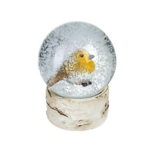 Heaven Sends Miniature Robin Christmas Snow Globe - Shake for snow effect globe