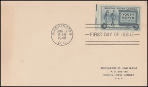 USA3 # 963 ADDR FIRST DAY CARD FDC Salute to Youth - Picture 1 of 1