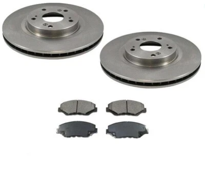 Front Brake Rotors & Ceramic Pads 3pc for Honda CR V CR-V (2) 2005-2006 - Image 1 of 4