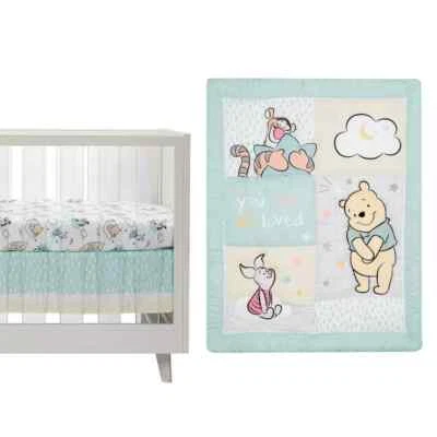 New !WOW! Bedtime Originals 3 piece Winnie The Pooh Hugs Crib Bedding Set - Image 1 of 4